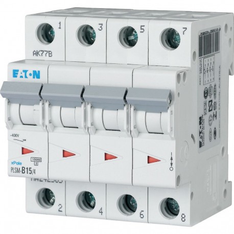 PLSM-B15/4-MW 242585 EATON ELECTRIC Int. magnetotérmico, 4P, curva B, 15A