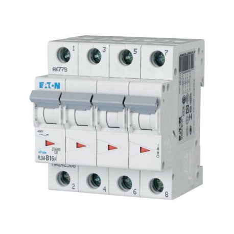 PLSM-B16/4-MW 242586 Y7-242586 EATON ELECTRIC Disjoncteur modulaire, 16A, 4p, courbe B