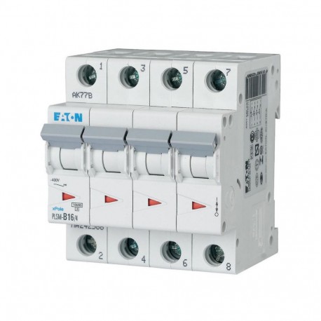 PLSM-B16/4-MW 242586 Y7-242586 EATON ELECTRIC Interruttore protettore, 16A, 4p, curva caratteristica B