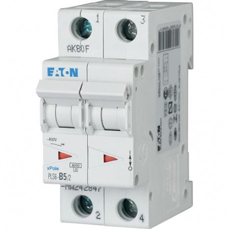 PLS6-B5/2-MW 242847 EATON ELECTRIC Int. magnetotérmico, 2P, curva B, 5A