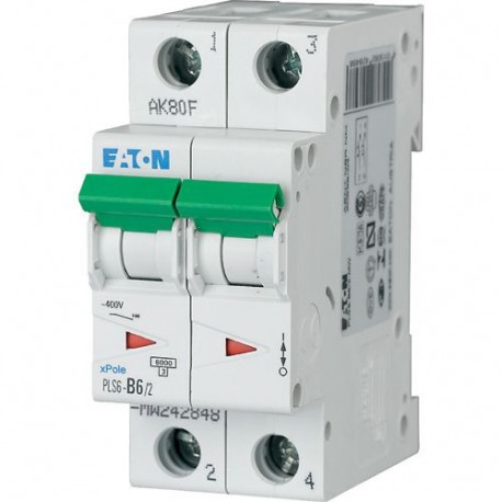 PLS6-C6/2-MW 242874 Y7-242874 EATON ELECTRIC PLS6-C6/2 INT. MT 6KA 2P C 6A