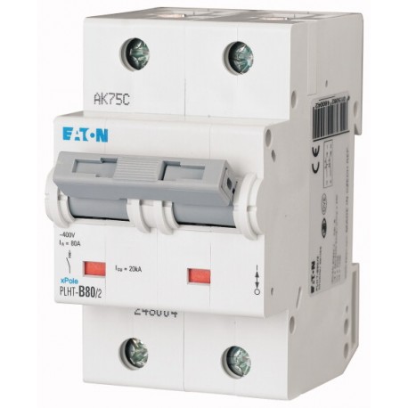 PLHT-D80/2 248022 0001609551 EATON ELECTRIC Interruttore LS, 80A, 2p, curva caratteristica D, AC