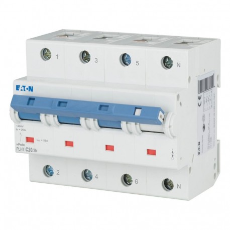 PLHT-C20/3N 248059 EATON ELECTRIC Interruttore LS, 20A, 3Np, curva caratteristica C, AC