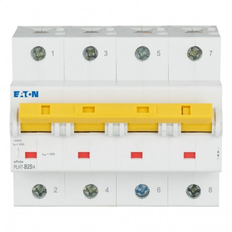 PLHT-B25/4 248077 EATON ELECTRIC Interruttore LS, 25A, 4p, curva caratteristica B, AC