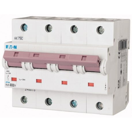 PLHT-D32/4 248096 EATON ELECTRIC Interruttore LS, 32A, 4p, curva caratteristica D, AC