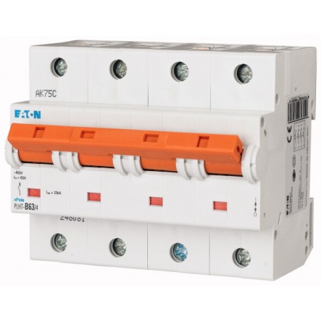 PLHT-D63/4 248099 0001609560 EATON ELECTRIC Interruttore LS, 63A, 4p, curva caratteristica D, AC