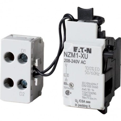 NZM1-XU60DC 259454 EATON ELECTRIC Расцепитель минимального напряжения, 60 В пост. тока