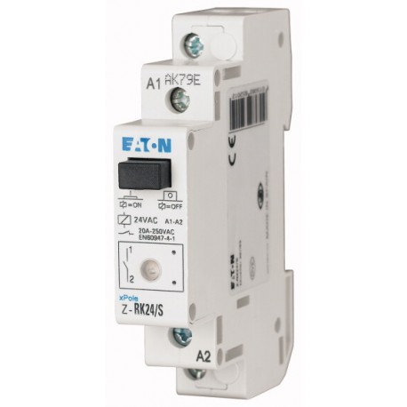 Z-RK23/SO 265210 EATON ELECTRIC Relais modulaire, 24V DC, 1F+1O, 20A, 1PE