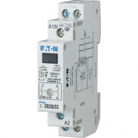 Z-SB230/SS 265301 EATON ELECTRIC Impulse relay with LED, 230AC, 2 N/O, 32A, 50Hz, 1HP
