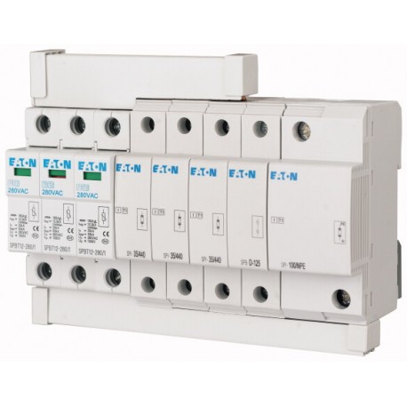 SP-B+C/3 267489 EATON ELECTRIC Set scaricatore di sovratensione, TN-C-Set, 3 poli