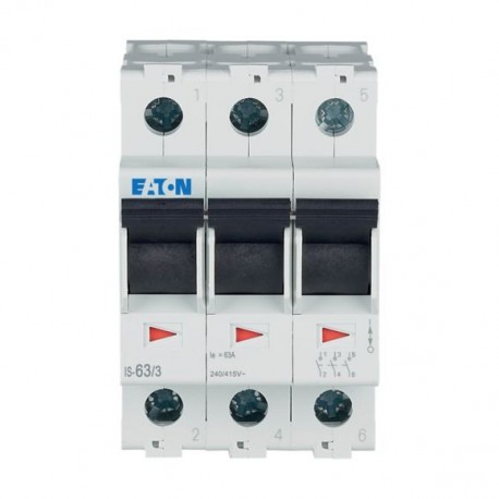 IS-63/3 276276 EATON ELECTRIC Interrupteur-sectionneur, 240 V, 63A, 3p