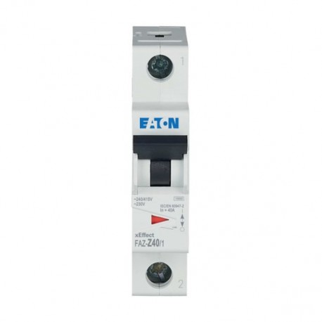FAZ-Z40/1 278630 EATON ELECTRIC Автоматический выключатель 40А, кривая отключения Z, 1 полюс, откл. способно..