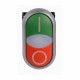 M22-DDLM-WS-X1/X0 284832 Y7-284832 EATON ELECTRIC Doppeldrucktaste, + Leuchtmelder, flach, weiß I, weiß, Aus..