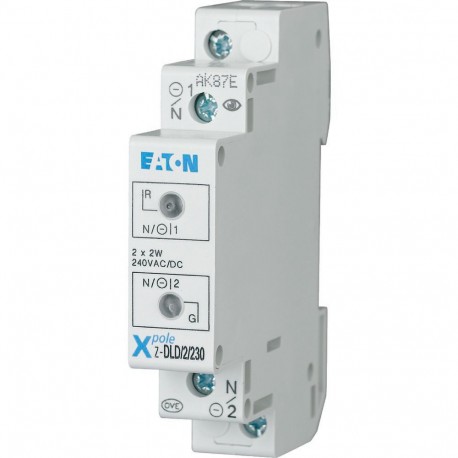 Z-DLD/2/230 284925 Y7-284925 EATON ELECTRIC Indicatore luminoso doppio, 230AC/DC, rosso/verde