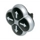 M22-DI4-S-X7 286338 Y7-286338 EATON ELECTRIC Pulsante a 4 posizioni, nero frecce, bloccato, titan