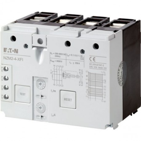 NZM2-4-XFI 292344 EATON ELECTRIC Modulo di protezione differenziale, 0,1-3A, 4p