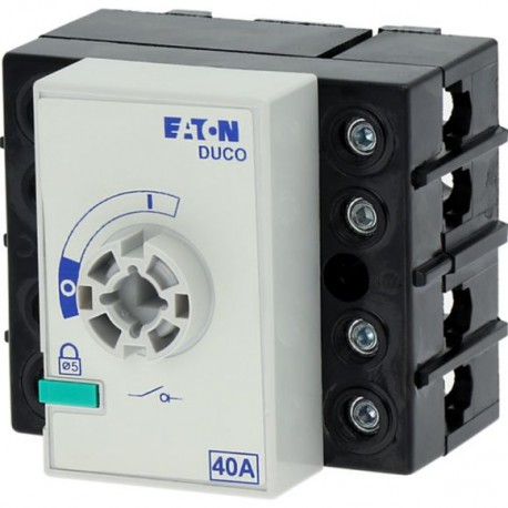 DCM-40/4 1314110 EATON ELECTRIC Interrupteur-sectionneur, tétrapolaire, 40 A, avec poignée rotative noire et..