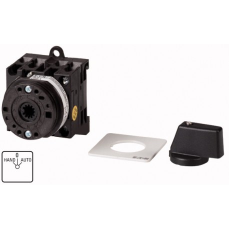 T0-1-15431/XZ 005738 Y7-5738 EATON ELECTRIC Interruptor Conmutador 2 polos 20 A Placa indicadora: Hand-0-AUT..