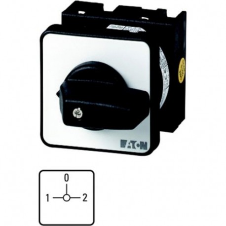 T0-2-8219/E 011738 EATON ELECTRIC Umschalter, Kontakte: 4, 20 A, Frontschild: 1-0-2, 90 °, rastend, Einbau