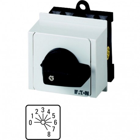 T0-4-8246/IVS 013968 Y7-13968 EATON ELECTRIC Commutateurs à gradins, Contacts: 8, 20 A, plastron: 0-8, 30 °,..