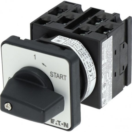 T0-3-15513/E 048351 EATON ELECTRIC ON-OFF button, Contacts: 6, Spring-return in START position, 20 A, front ..