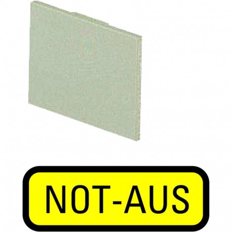 199SQ25 063200 Y7-63200 EATON ELECTRIC Targhetta inseribile, gialla, arresto di emergenza