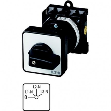 T0-2-15921/Z 076829 EATON ELECTRIC Переключатели подключения вольтметра, контакты: 4, 20 A, 3 x phase-N, Пер..