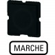 321TQ25 091563 EATON ELECTRIC Placa indicadora Inscripción: MARCHE Negra Para RMQ16 25x25