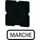 321TQ25 091563 Y7-91563 EATON ELECTRIC Placa indicadora Inscripción: MARCHE Negra Para RMQ16 25x25