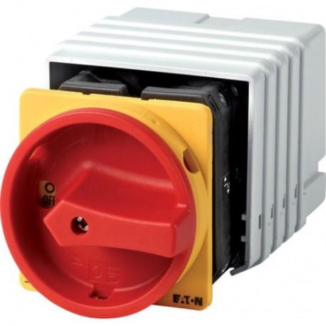 T5B-5-8345/EA/SVB 091885 EATON ELECTRIC Main switch, 9-pole, 63 A, Emergency-Stop function, 90 °, flush moun..