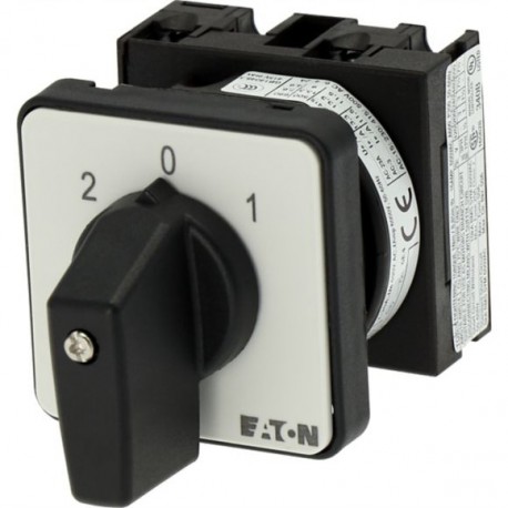 T0-1-15421/E 095806 EATON ELECTRIC Changeoverswitches, Contacts: 2, 20 A, front plate: 2-0-1, 45 °, maintain..