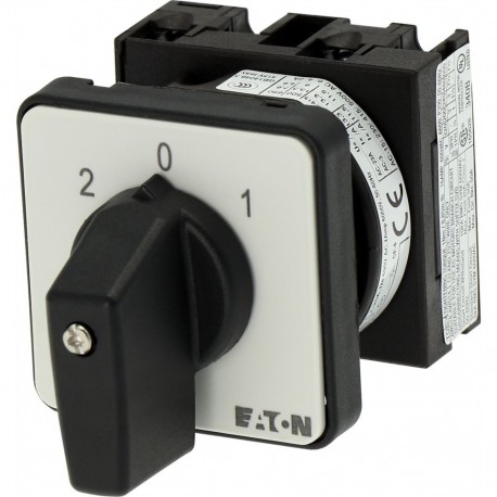 T0-1-15421/E 095806 Y7-95806 EATON ELECTRIC Interruptor Conmutador 2 polos 20 A Placa indicadora: 2-0-1 45 °..