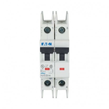 FAZ-C1,5/2-NA 102159 Y7-102159 EATON ELECTRIC Interruttore LS, 5A, 2p, curva caratteristica C, AC