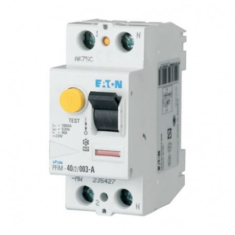 PFIM-100/2/003 102821 Y7-102821 EATON ELECTRIC Interruptor diferencial, 2P, 100A, 30mA, Clase AC
