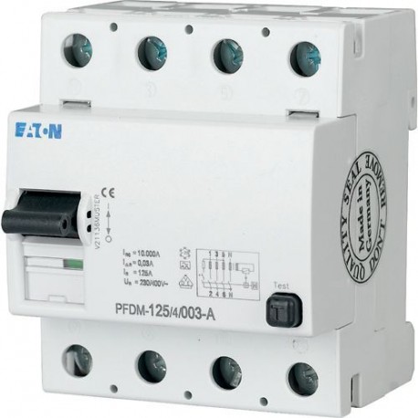 PFIM-100/4/01 102824 XTPAXTPCRB EATON ELECTRIC Interrupteur différentiel 100A 4p 100mA type AC