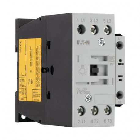 DILL20(400V50HZ,440V60HZ) 104409 XTCT020C00N EATON ELECTRIC Contactor, 3p, 20A, for lamp load (HQL)