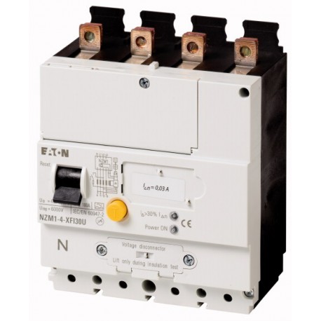 NZM1-4-XFI300U 104613 EATON ELECTRIC Блок защиты от токов утечки, 300 мА, 4P, установка снизу выключателя