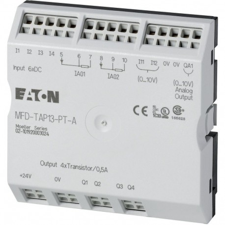 MFD-TAP13-PT-A 106045 0004519717 EATON ELECTRIC Módulo de E/S MFD de temperatura 24 V DC 2 Pt100 (Rango A), ..
