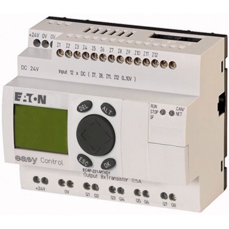 EC4P-221-MTXD1 106391 0004519732 EATON ELECTRIC PLC compacto 24 V DC 12 ED(4 EA) 8 SD(T) CAN Pantalla