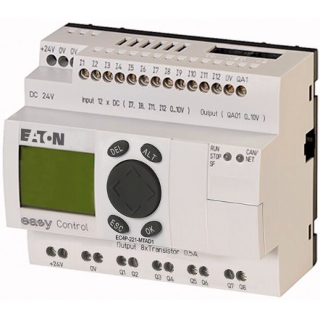 EC4P-221-MTAD1 106395 0004519736 EATON ELECTRIC PLC compacto 24 V DC 12 ED(4 EA) 8 SD(T) 1 SA CAN Pantalla