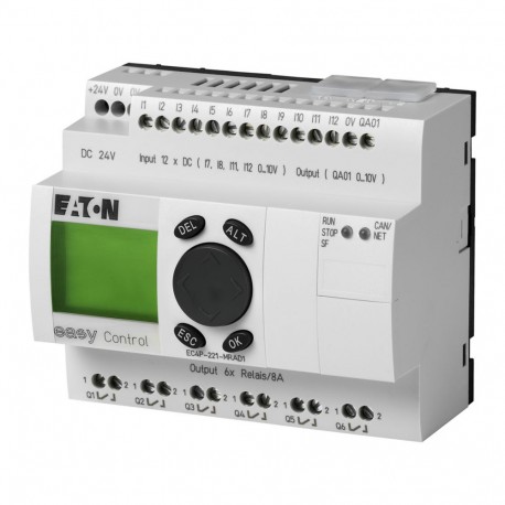 EC4P-221-MRAD1 106397 4519734 EATON ELECTRIC PLC compacto 24 V DC 12 ED(4 EA) 6 SD(R) 1 SA CAN Pantalla