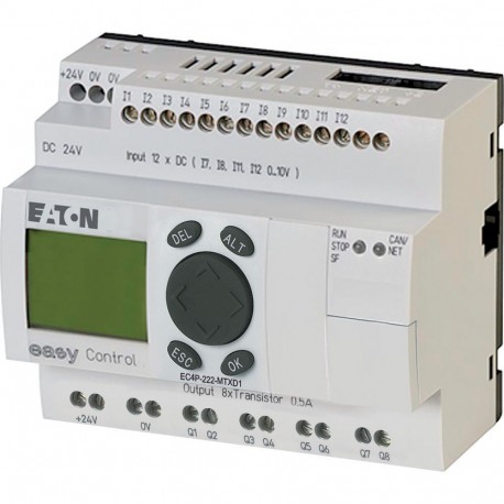 EC4P-222-MTXD1 106399 0004519744 EATON ELECTRIC Automate compact, 24V DC, 12 entr. TOR (dont 4 entr. analog...