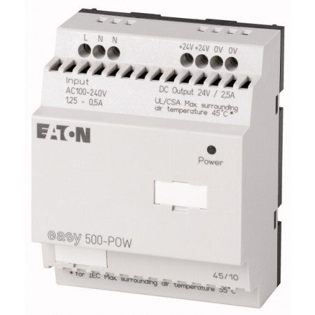 EASY500-POW 110941 0004519604 EATON ELECTRIC Fuente de alimentación conmutada 100-240 V AC/24 V DC 2.5A Mono..