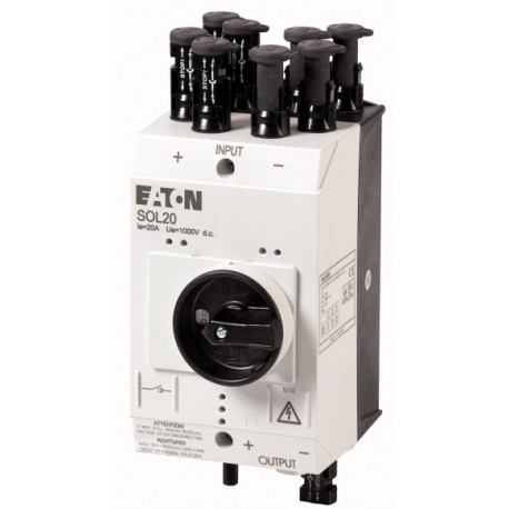 SOL20/4MC4 120916 EATON ELECTRIC Interrupteur-sectionneur, DC, 20A, 4 Strings MC4