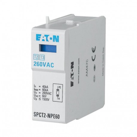 SPCT2-NPE60 167617 Y7-167617 EATON ELECTRIC Protección de sobretensiones con cartuchos, 280VAC, 30 kA