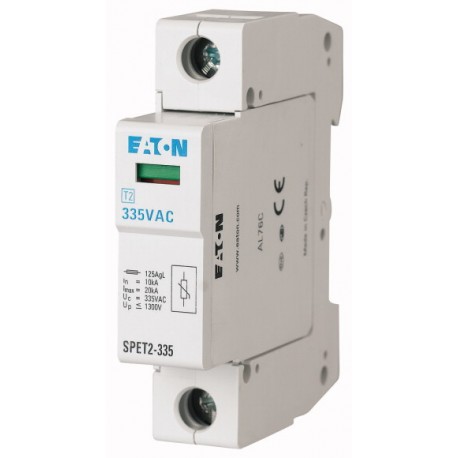 SPET2-335/1 168695 Y7-168695 EATON ELECTRIC Protección de sobretensiones completo, 1P, 335VAC, 4, 5 kA