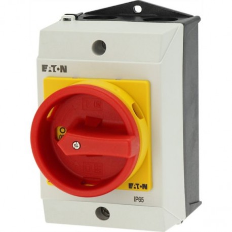 T0-1-8200/I1/SVB 207145 EATON ELECTRIC Interruptor General 1 polo 20 A 90 ° Montaje en caja Maneta Roja/Amar..