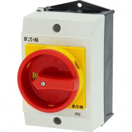 T0-2-15679/I1/SVB 207149 EATON ELECTRIC Main switch, 3 pole + 1 N/O, 20 A, Emergency-Stop function, 90 °, Lo..