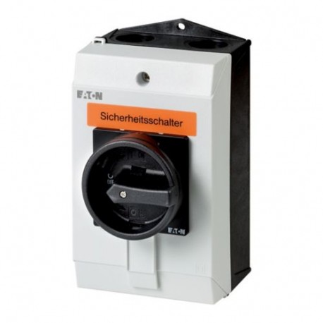 P1-25/I2-SI/N-SW 207313 SK-SW EATON ELECTRIC Sicherheitsschalter 3p+N, 25 A, NOT-HALT-Funktion, abschließbar..