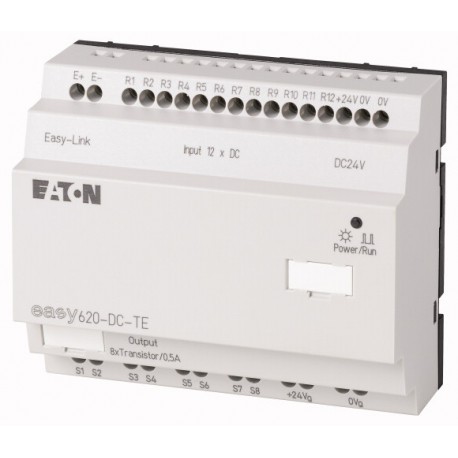 EASY620-DC-TE 212313 0004520946 EATON ELECTRIC Модуль расширение , 24VDC , 12DI , 8DO -Транс, EasyLink